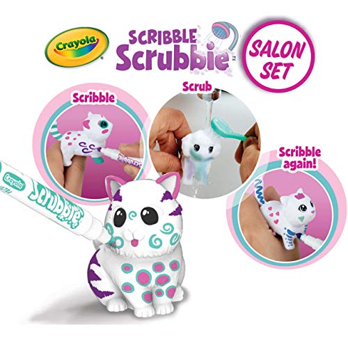 Crayola Scribble Scrubbie Pets, Beauty Salon Playset with Toy Pets