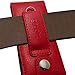 iGadgitz U3522 Leather Flip Case Cover with Detachable Carabiner +Belt Loop +Magnetic Closure +Screen Protector Compatible with Sony Walkman NWZ-A15, A17, A25, A27 8GB 16GB 32GB & 64GB - Red
