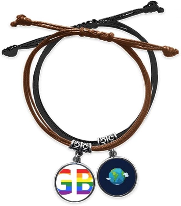 LGBT Transgender Bisexuals Support Bracelet Rope Hand Chain Leather