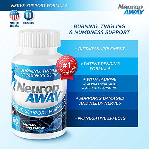 NeuropAWAY Nerve Support Formula 60 Daily Capsules. Natural Wonders
