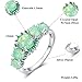 CiNily St Patrick's Day Silver Plated Green Opal Emerald Gemstone Ring Size 8