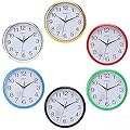 Hiquty Six Colors Vintage Round Modern Home Bedroom Time Kitchen Wall Clock ( Black )