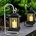 RY Indoor and Outdoor Lanterns Decorative, Included Pillar Dancing Flame LED Candles with 5 Hours Timer (Pack of 3)