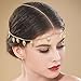 Jovono Boho Hair Chain Gold Leaf Head Chain Headpiece Tassel Greek Costume Hair Accessories for Women and Girls