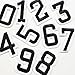 Dandan DIY 20pcs/10pairs Black Number(0-9) Sew-on/Iron-on Patch Applique Clothes Dress Plant Hat Jeans Sewing Flowers Kid Applique Accessory (Black)