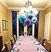 Mermaid Birthday Party Decorations Teal Purple /Wonderland Frozen Party Decorations/Under The Sea Party Supplies Teal Purple Tissue Paper Fan/Frozen Baby Shower Decorations