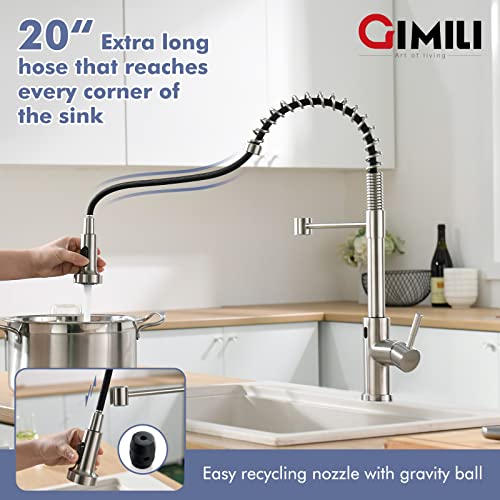 GIMILI Touchless Kitchen Faucet with Pull Down Sprayer, Motion Sensor
