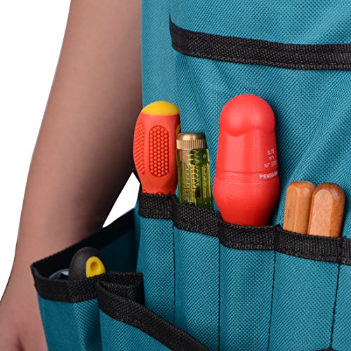 ASSR Multi-Purpose Garden Tool Apron with Multifunction Pockets, Waterproof Wear-Resistant Professional for Garden Workers Cleaner Hardware Kit Tool Apron