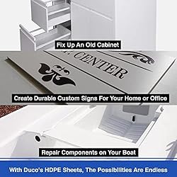 Duco Natural White HDPE Sheet- USA-Made 1/8 Inch