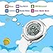 Bo Yi Kids Outdoor Sports Children's Waterproof Wrist Dress Watch With LED Digital Alarm Stopwatch Lightweight Silicone for Boy Girl - White
