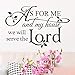 Wall Decals As for Me and My House Vinyl Wall Sticker for Bedroom Bible Verse Quotes Home Decor Sticker for Living Room Art Saying Church Pray Lettering Decoration Christian Spiritual Scripture