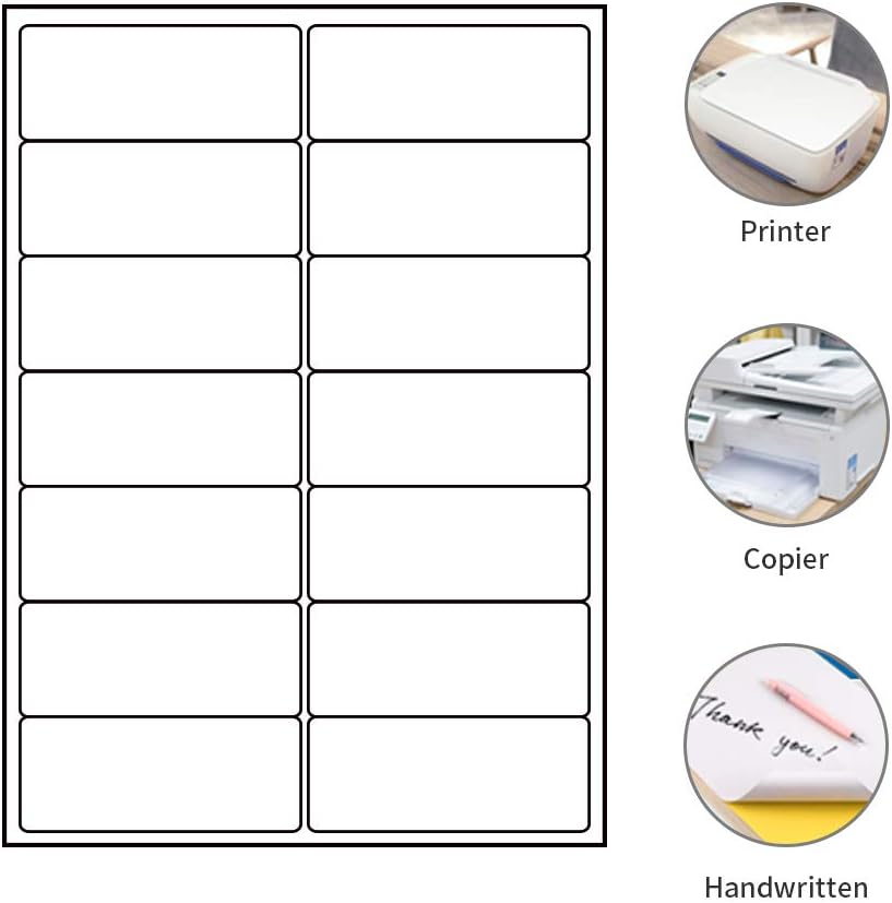 Anylabel 14 UP 1-1/3" x 4" Shipping Address Labels for Laser & Inkjet Printer Easy Peel Adhesive (100 Sheets, 1400 Labels) : Office Products