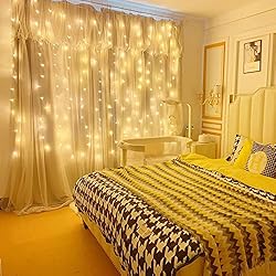 Dazzle Bright Curtain String Lights, 300 LED 9.8ft