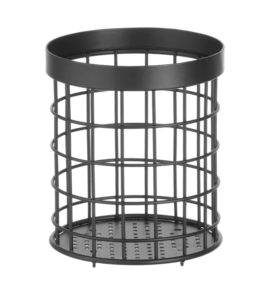 HENDI Cutlery basket black, ⌀120x(H)150 mm