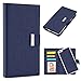 iPhone 6 Case, SAMONPOW Premium PU Leather Detachable Folio Flip iPhone 6 Wallet Case Credit Card Holder, Slim Fit Magnetic Closure Shockproof Soft Rubber Bumper Case for iPhone 6 6s 4.7" - Sapphire