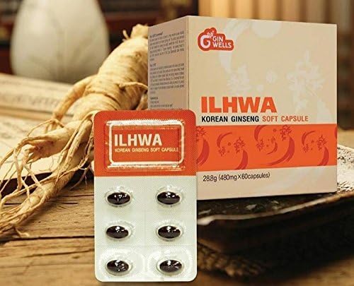 Ilhwa Korean Ginseng Soft Capsule , 60 Capsules By Thaidd