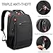 TIGERNU Slim Laptop Backpack Anti Theft Waterproof Mochila Rucksack with USB Charging Port Travel Business School Bag for Men Women Fit 14/15.6 Inch Computer (Black)