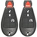 Keyless2Go Replacement for Keyless Entry Remote Car Key for RAM Vehicles That Use 4 Button Fobik GQ4-53T with Remote Start - 2 Pack