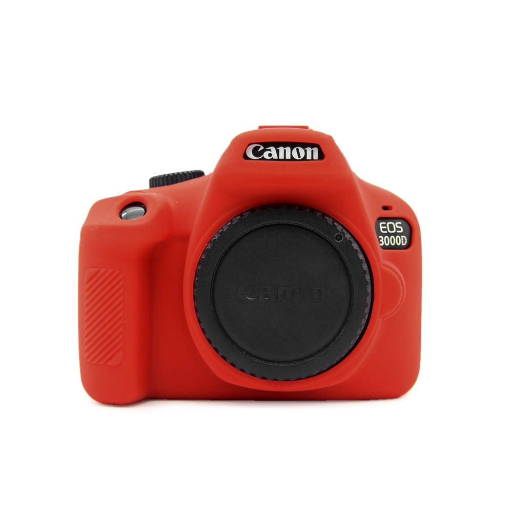 kinokoo Silicone Case for Canon EOS 3000D/4000D EOS Rebel T100 Protevtive Cover (red)