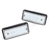 1 Pair 6000K White 18 1210-SMD LED Direct Fit License Plate Light Kit for Lexus LX470 LX570 GX470 Toyota Land Cruiser