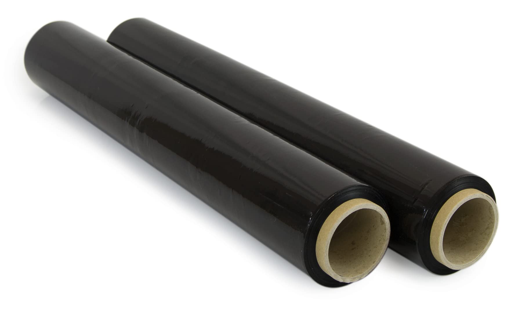 OFITURIA Wrapping Film 50 cm Wide and Stretchable up to 300 Metres Length – Manual Stretch Film Roll for Industrial Packaging (Black, 2)