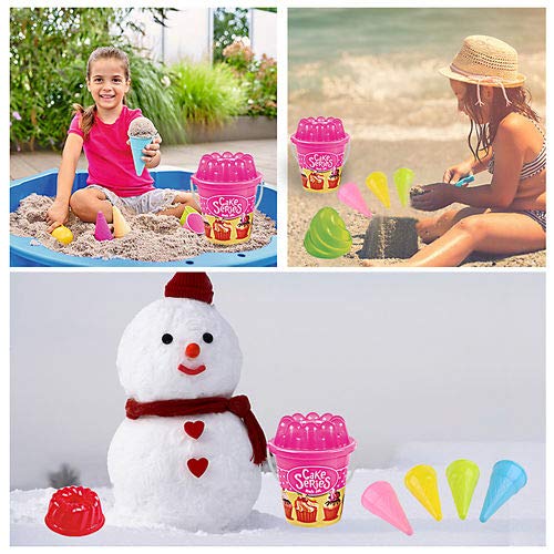 HAOMARK Beach Sand Toys Cakecup Ice Cream Sandbox Mold Set 17 Pieces