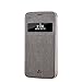 Feitenn LG G5 case Premium Leather PU Wallet View Window Flip Smart Case Stand Kicstand Card Holder Magnetic Closure TPU Bumper Full Cover case for LG G5 (Gray)