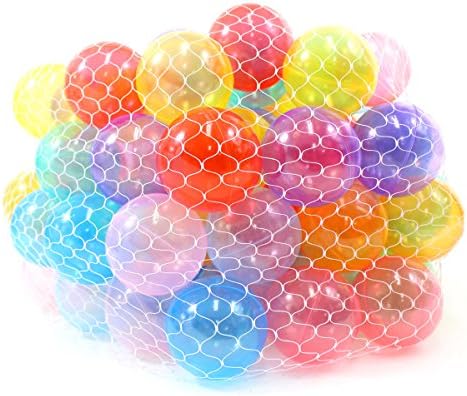 Cottontail 100-Pack Crush-Proof Clear Colorful Pit Balls Pthalate-free