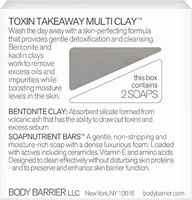 Body Barrier Toxin Takeaway Multi Clay Daily Purifying Soap Bar 2 Pack 7 06 Oz Buy Online At Best Price In Uae Amazon Ae
