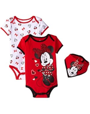 Baby Girl's Minnie, Pooh or Cinderella 2-Pack Bodysuit with Bib