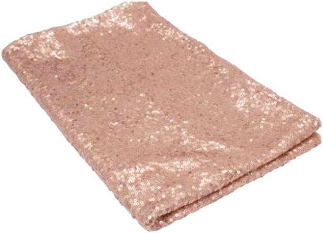 hefeibiaoduanjia Sparkly Round Sequin Table Cloth Cover Overlays Wedding Event Party Supplies Sparkly Round Sequin Table Cloth Cover Overlays Rose Golden 80cm