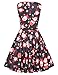 Santa Claus Print Vintage Swing Dress for Christmas Size S CL618-1