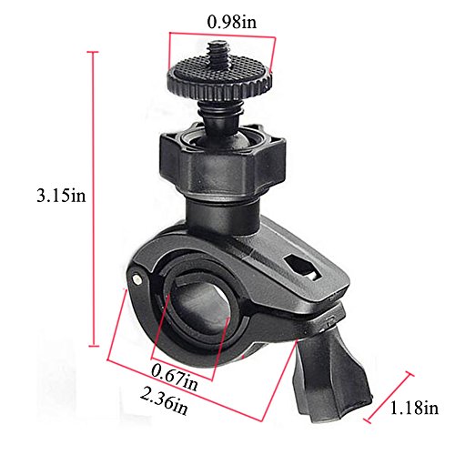 Motorcycle Handlebar Mount Adapter, Walway Universal Bike/ Bicycle Bracket Mount Holder for GoPro Hero/ Bluetooth Speakers/ Cameras/ Recorders