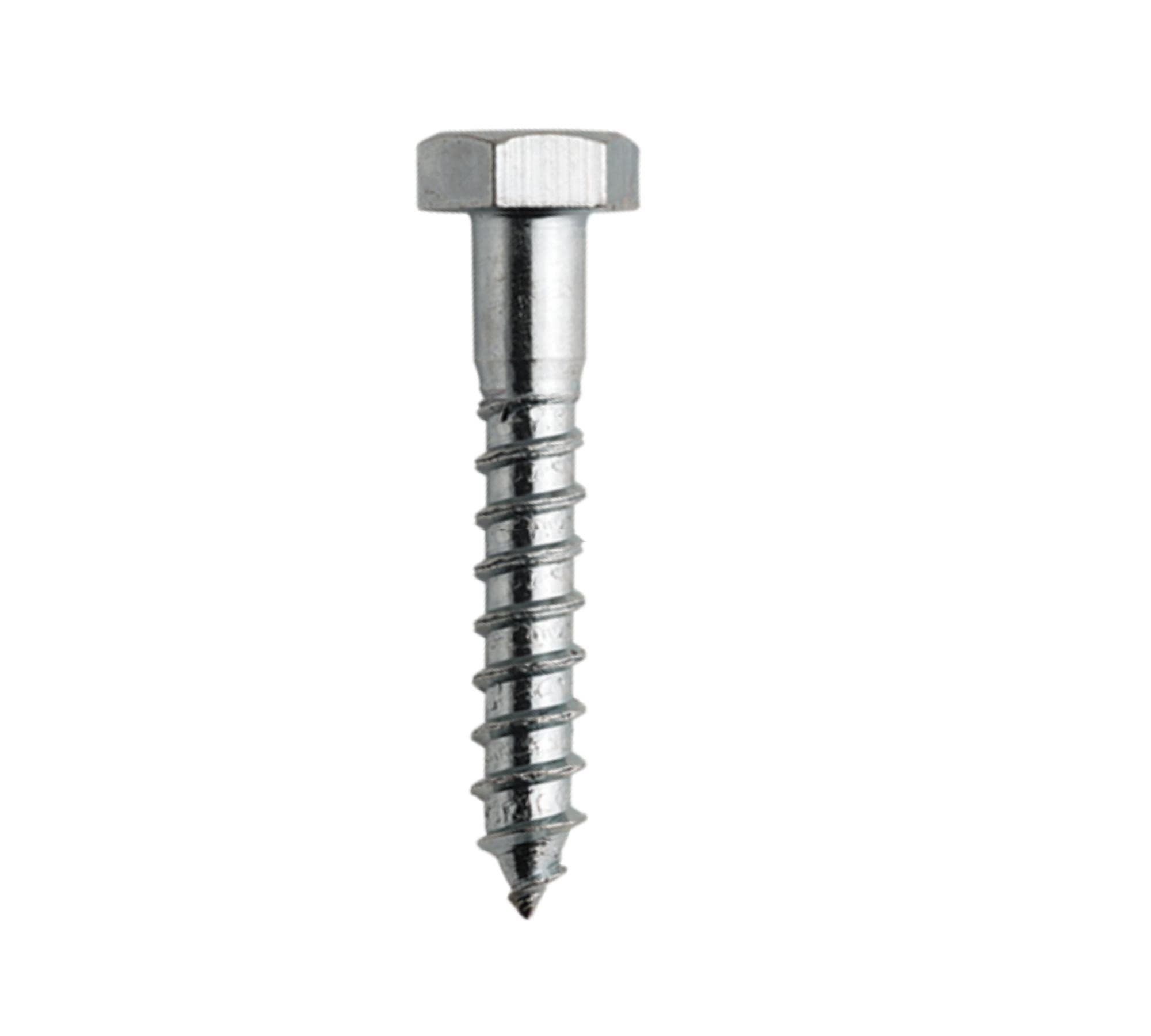 DOJA Barcelona | Hex Head Lag Screws | Wood Screws | 7x50 | Galvanized Steel | PACK 50 | Wood Screws | Wide Usage: Construction, Woodworking, Interior Design