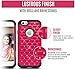 iPhone 6 Case, SNAZZYCASE [Star Bling] Pink iPhone 6 Case (4.7-inch), For Girls & Women [Glossy Cherry Pink] Dual Layer Protection [Soft Hard Tough Case] Designer iPhone 6 Case - Premium Custom Slim Fit