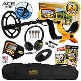 Garrett ACE 300 Metal Detector with Waterproof Search Coil and Carry Bag
