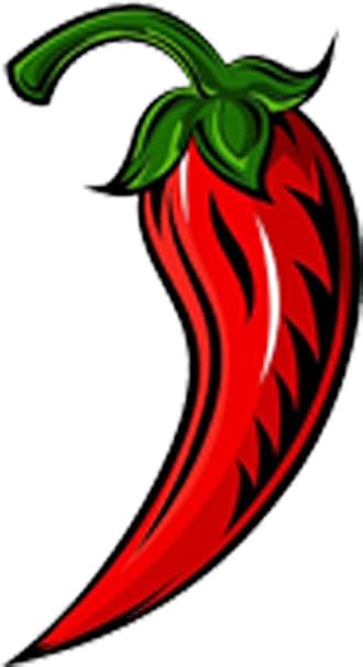 Amazon Com Simple Crazy Spicy Chili Pepper Cartoon Art Vinyl Sticker 2 Tall Red Pepper Arts Crafts Sewing