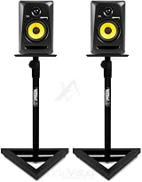 Gorilla DJ GSM-100 Studio Monitor Speaker Stands Adjustable Height Foam Pads view 1