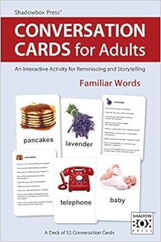 Conversation Cards for Adults, Familiar Words - Reminiscence Activity for Alzheimer's / Dementia / Memory Loss Patients and Caregivers Conversation Cards for Adults, Familiar Words - Reminiscence Activity for Alzheimer's / Dementia / Memory Loss Patients and Caregivers