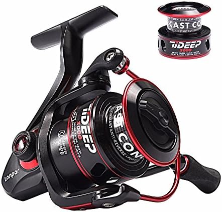 Saltwater Freshwater Inshore Ultralight Fishing Reels Spinning Reel Combo Smoothness Durable Waterproof Surf Spinning Reel Corrosion Resistant 8+1 BB Powerful Drag Free Spare Spool Spinning Reel