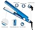 Hair Straightener by anmao Professional 450°F Nano Hair Iron Straightener Titanium 30 Second Heat up Hair Straightener Iron LED Display Hair Iron Straightener Blue