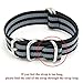 CIVO Heavy Duty G10 Zulu Military Watch Bands NATO Premium Ballistic Nylon Watch Strap 5 White Rings with Stainless Steel Buckle 20mm 22mm 24mm … (black smoke grey bond, 22mm)