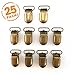 JerryMart 25pcs 20mm & 25mm Pacifier Suspender Clips, Pacifier Clips for Making Pacifier Holders Bib Clips Toy Holder (Color: Antique Brass) (Antique Brass, 20mm)