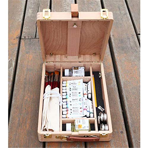 HBX-11 Portable Beech Sketch Box with Easel 362711.5cm Wood Color - Thumbnail 3