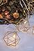 Ling's moment Gold Geometric Metal LED String Lights AA Battery Powered 5.2FT 10 LEDs String Lights for Wedding Minimalist Boho Decor Decorative Patio Parties Gold Bedroom Decor (Soft White)