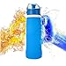 Foldable Water Bottle, UPmall 750ml Collapsible Silicone Water Bottle Reusable Leak Proof Sports Water Bottle Roll Up Cup for Running,Hiking,Camping,Biking and Travelling
