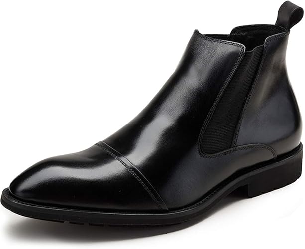 Amazon One Max ビジネスブーツ メンズ サイドゴア 本革 紳士靴 ショートブーツ 通勤 ブーツ 男 靴 秋冬 防水 防滑 シューズ One Max ブーツ