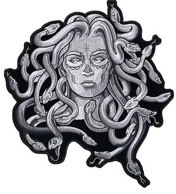 MEDUSA Biker HIGH Quality Motorcycle NEW Embroidered LARGE BACK Patch LRG-0455