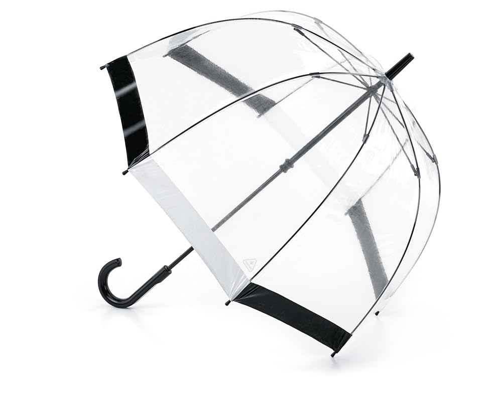 Fulton Birdcage 1 Umbrella Black & White Trim