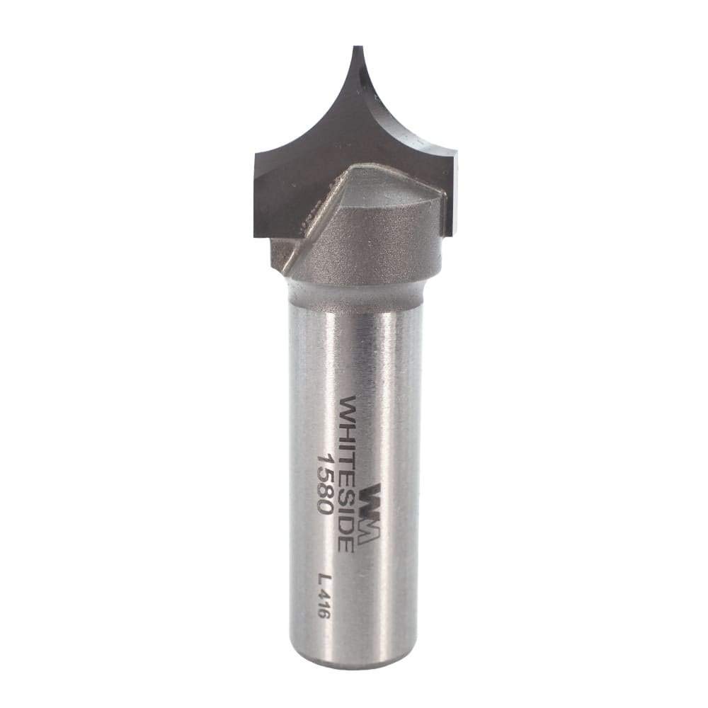 Whiteside Router Bit 1580 Point Round-Over Bit, 3/8-Inch Radius, 3/4-Inch Cutting Diameter, 5/8-Inch Cutting Length, Carbide, 1 Flute